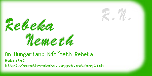 rebeka nemeth business card